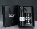 Stainless Steel Vacuum Flask Set, 500ml With 2cups (random Color)